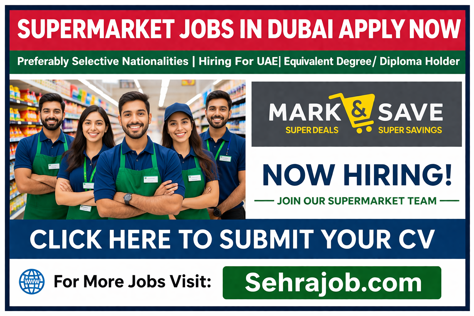 dubai supermarket vacancies for helpers