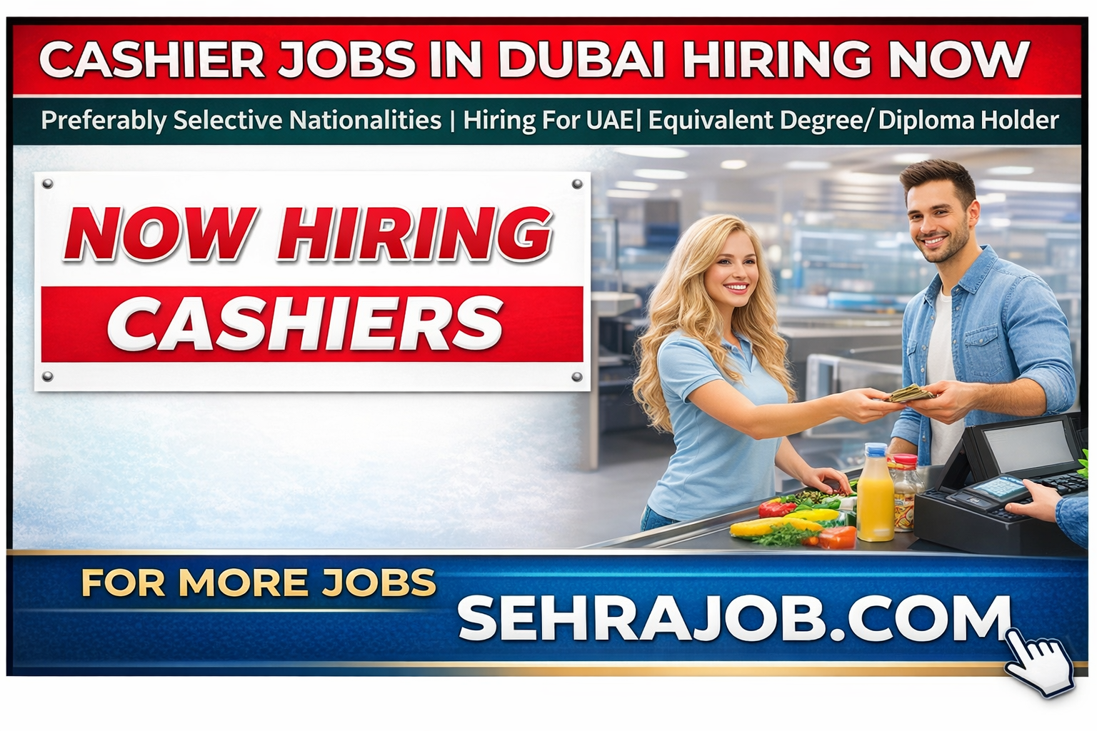 Cashier jobs in Dubai 2026
