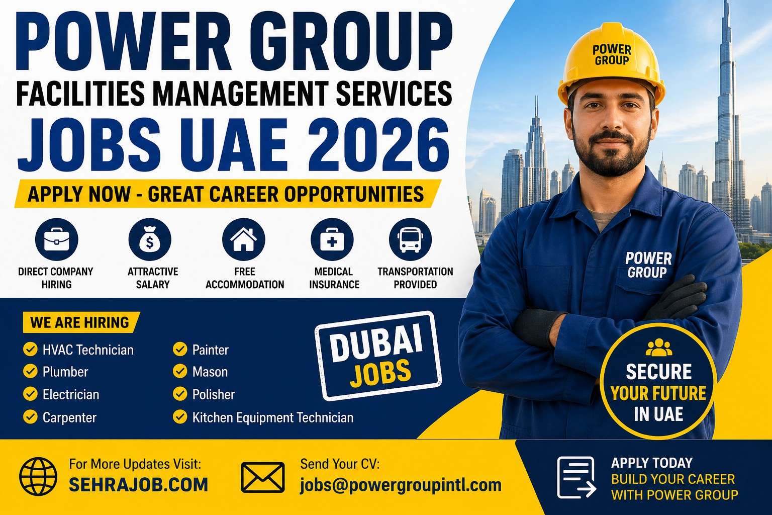 Power Group Jobs UAE 2026 Facilities Management Services Dubai Hiring HVAC