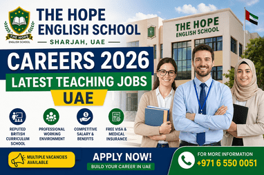 Hope English School Careers Sharjah 2026 Latest Teaching Jobs UAE Apply Now