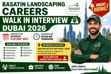 Basatin Landscaping Careers Walk in Interview Dubai 2026