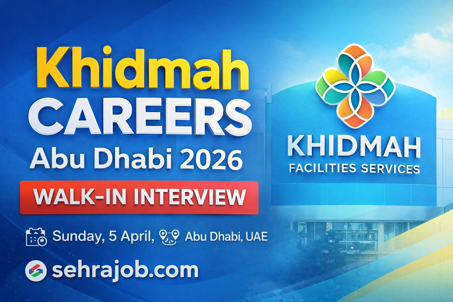 Khidmah Careers Abu Dhabi 2026 walk in interview