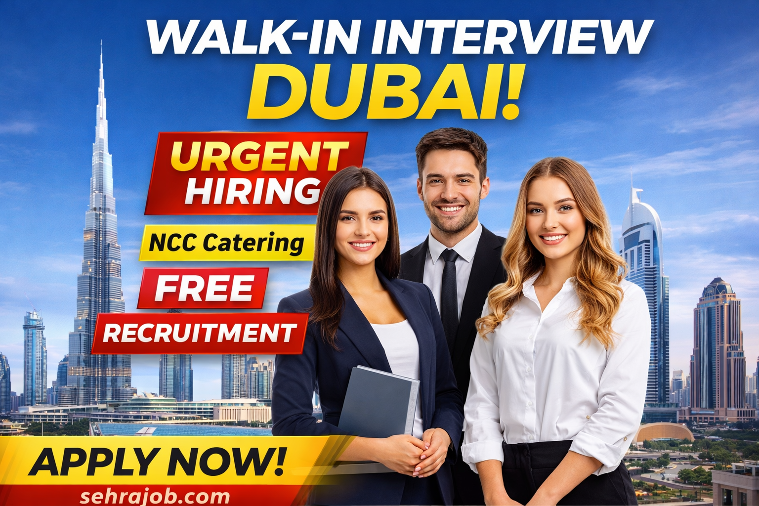 NCC Catering walk in interview Dubai free recruitment jobs UAE