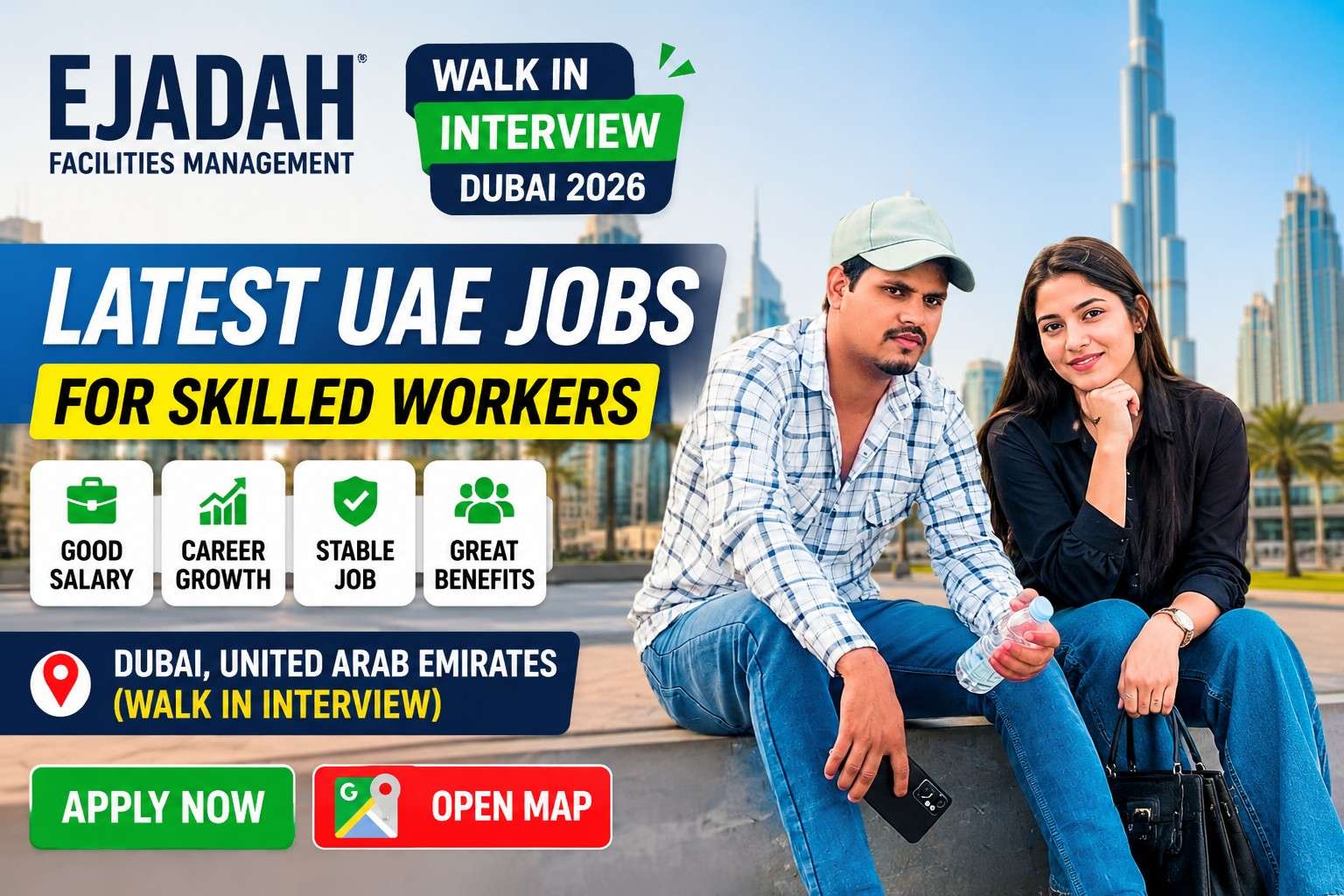 EJADAH Careers Walk in Interview Dubai 2026 featured image for UAE jobs